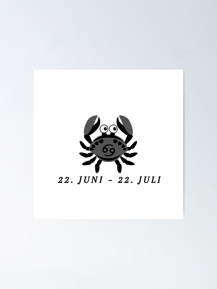 Cancer zodiac sign June 22 July 22 Poster