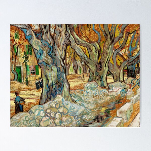 Item preview, The Large Plane Trees (Road Menders at Saint-Rémy) (1889) by Vincent Van Gogh designed and sold by amrmab.