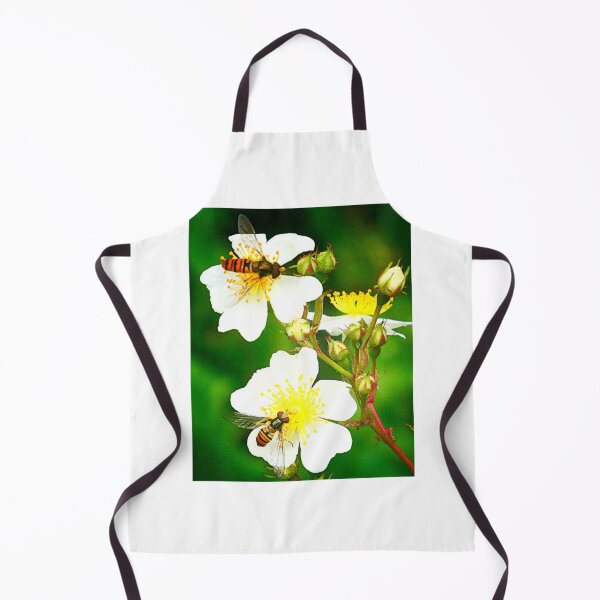 Item preview, Hoverflies on white roses designed and sold by angel1.