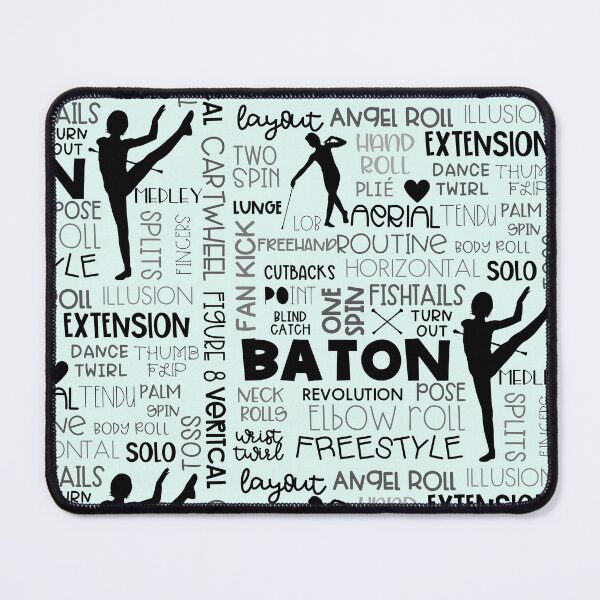 Item preview, Baton twirling word cloud designed and sold by Peppermintmama.