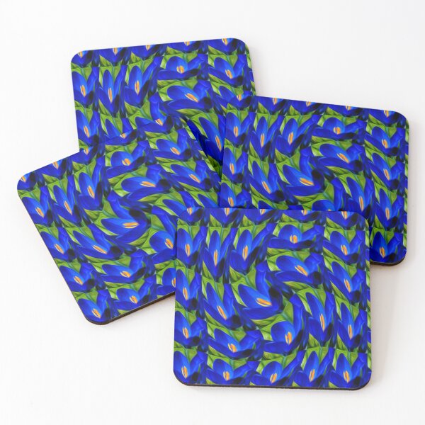 Item preview, Blue Saffron Crocus Pattern designed and sold by Patternflower.