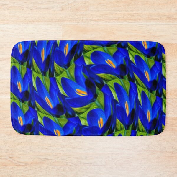 Item preview, Blue Saffron Crocus Pattern designed and sold by Patternflower.
