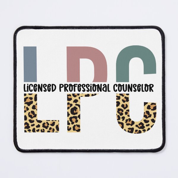 Item preview, LPC Licensed Professional Counselor Cheetah Leopard Print Typography | Licensed Mental health counselor designed and sold by Violet Treasures.