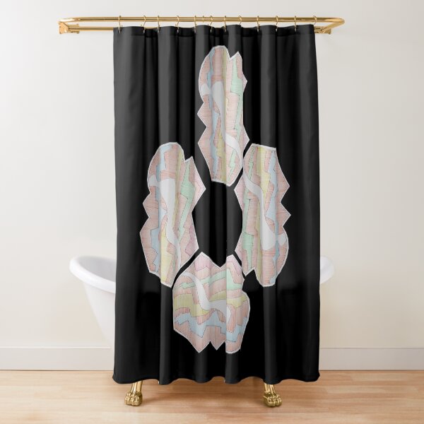 Route collage cotton 1 Shower Curtain