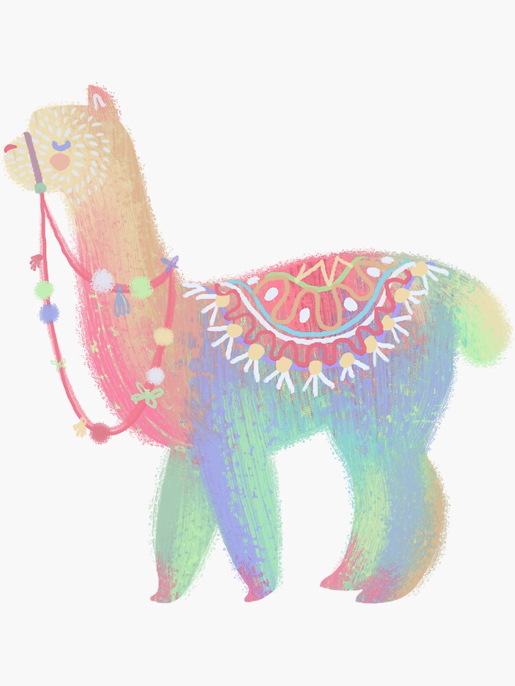 Colorful Alpaca by mauprada