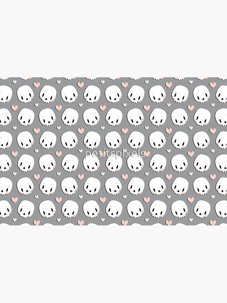 Thumbnail 4 of 4, Zipper Pouch, Skulls in love designed and sold by petitspixels.