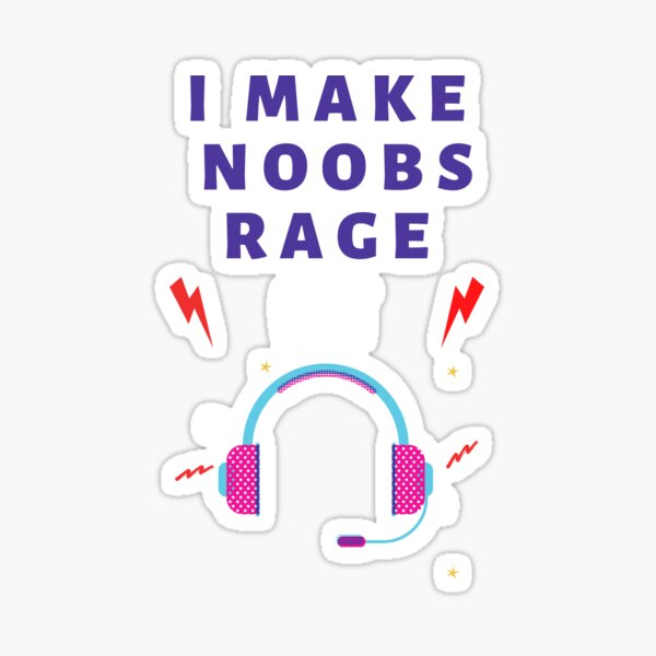 I Make Noobs Rage Quit - Fish With Headphones Sticker for Sale by  bsrishika