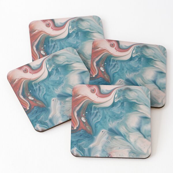 Item preview, Blue Marble Texture With Red Waves 33 designed and sold by aprajoos.