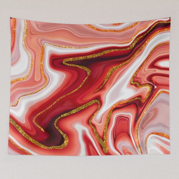 Item preview, Red Marble Texture With Golden Veins 34...High quality designed and sold by aprajoos.
