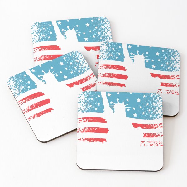 Item preview, statue of liberty of shadow from usa flag for july fourth meen and women designoutift designed and sold by haideralibhai.
