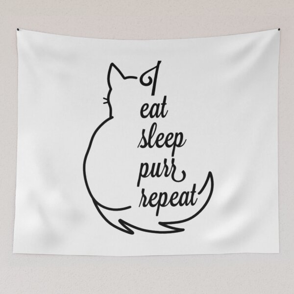 Item preview, Cat Eat Sleep Purr Repeat designed and sold by radiantdark.