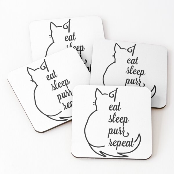 Item preview, Cat Eat Sleep Purr Repeat designed and sold by radiantdark.