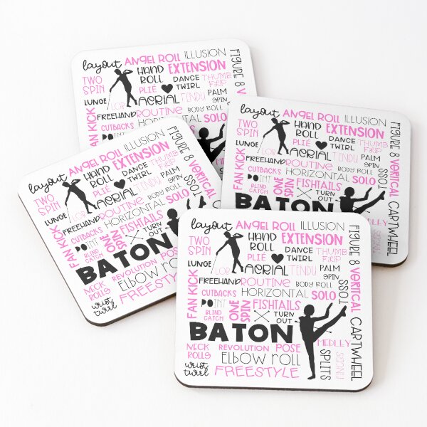 Item preview, Baton twirling word cloud, pink designed and sold by Peppermintmama.