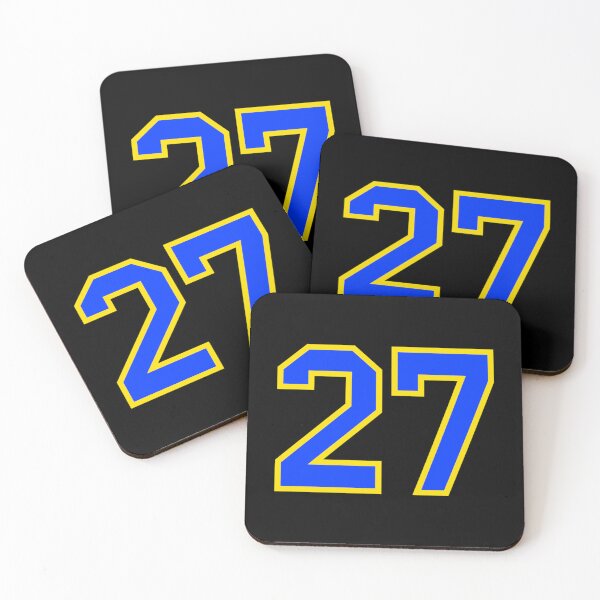 Item preview, Sports Fan Jersey Blue Yellow Lucky Number 27 Classic T-Shirt designed and sold by laureljusjv.