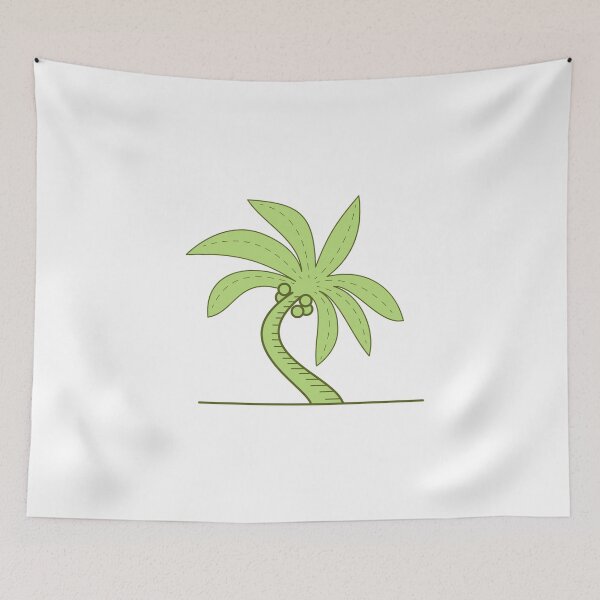Item preview, Curved Palm Tree Mono Line designed and sold by patrimonio.