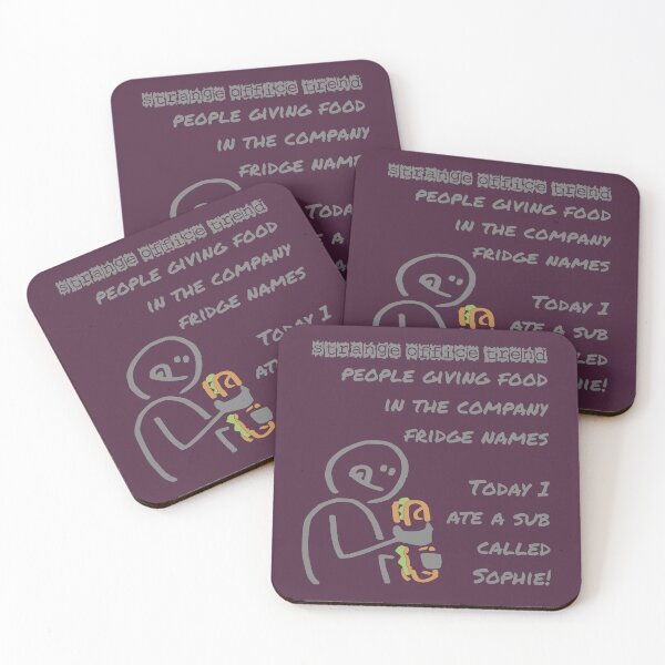 Item preview, Strange office trend ... fridge food naming designed and sold by SolidEarthArt.