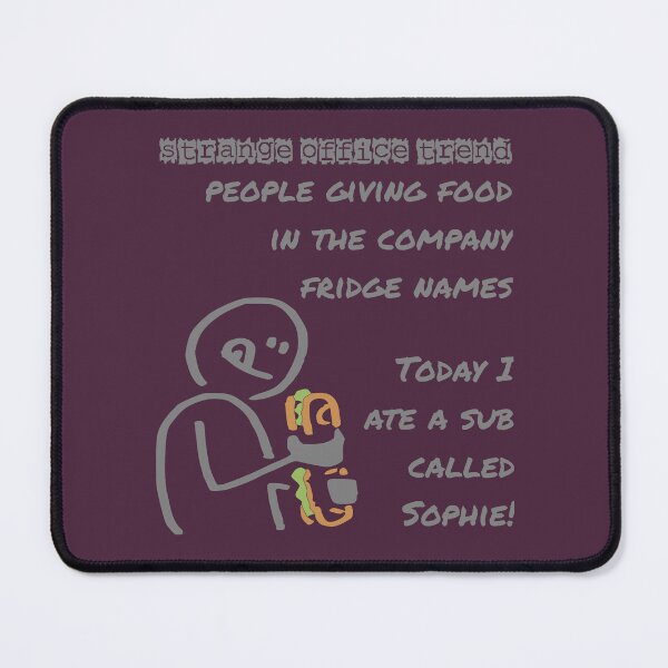 Item preview, Strange office trend ... fridge food naming designed and sold by SolidEarthArt.