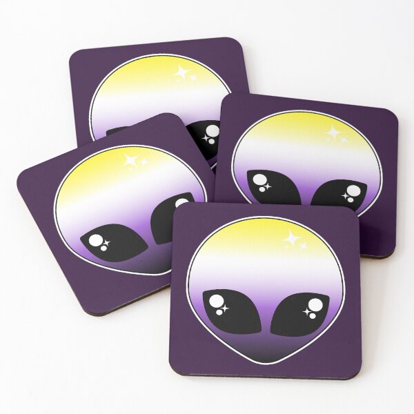 Item preview, Non-Binary Alien Kawaii  designed and sold by sasyall.