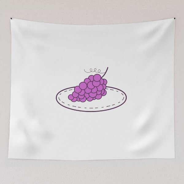 Item preview, Grapes on Plate Mono Line designed and sold by patrimonio.