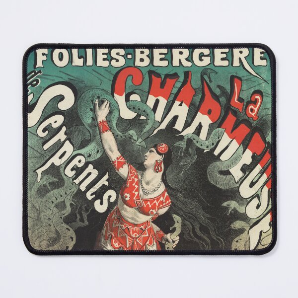 Item preview, FOLIES BERGERE de Serpents La Charmeuse 1875 French Art Nouveau Vintage Theater Poster designed and sold by retroposters.