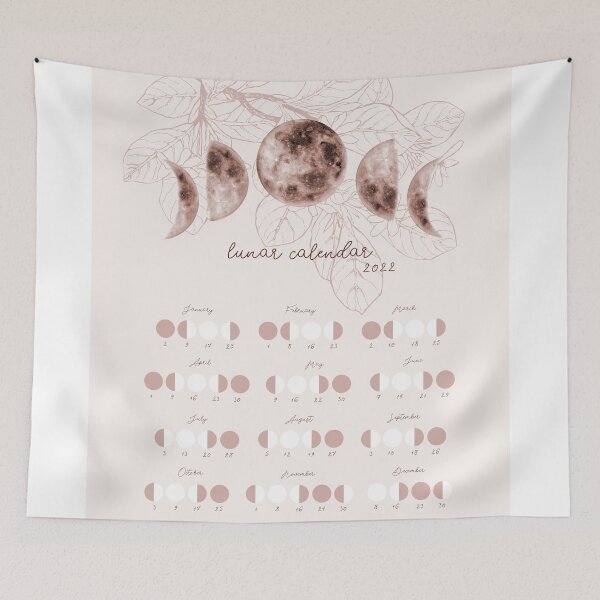 Item preview, Lunar calendar 2022 moon phases  designed and sold by Kornelia Art Poster Gallery.