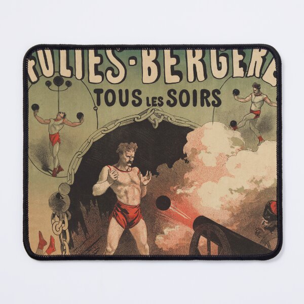 Item preview, FOLIES BERGERE Holtum L' Homme Aux Boulets 1874 The Cannon Man French Theater Poster Advertising designed and sold by retroposters.