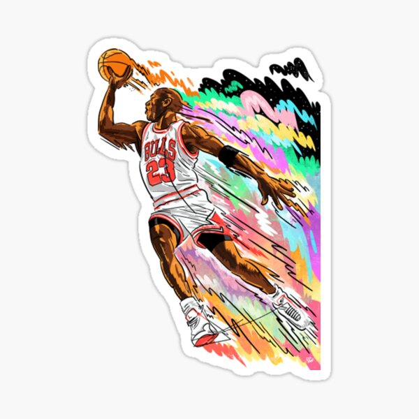 Michael Jordan Fly Fishing Sticker Fishing Basketball Sticker Fly