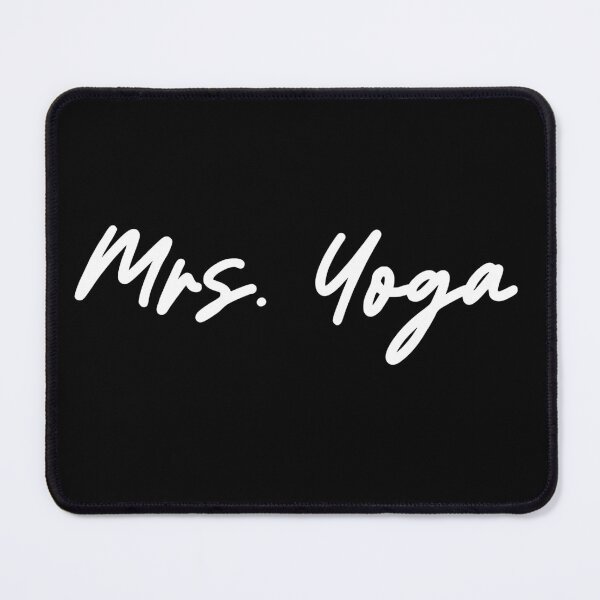 Item preview, Mrs. Yoga - Just Married Yogis Yoginis. Yoga Set - for her, white text designed and sold by Pointit.