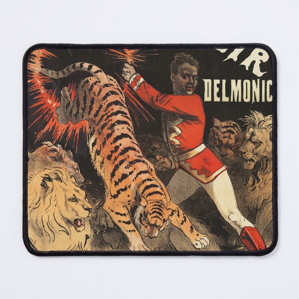 Item preview, FOLIES BERGERE Le Dompteur Noir Lions & Tigres Del Monico 1875 by Jules Cheret Vintage Theater Poster designed and sold by retroposters.