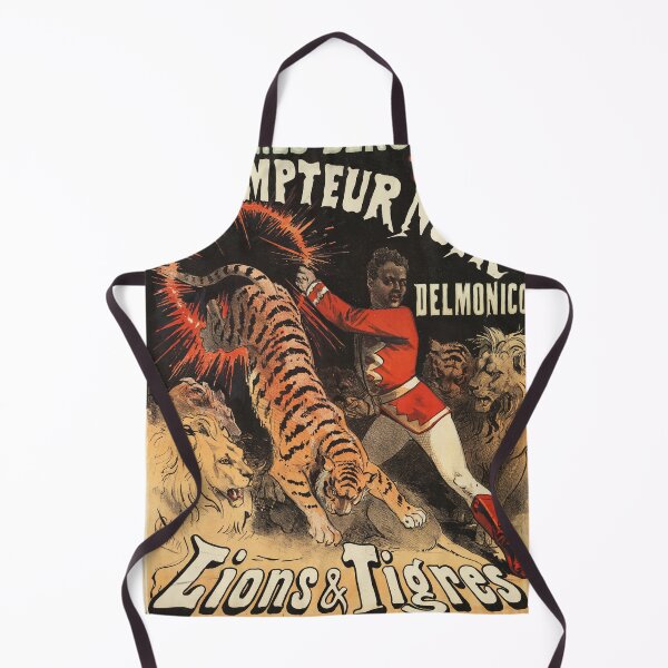 Item preview, FOLIES BERGERE Le Dompteur Noir Lions & Tigres Del Monico 1875 by Jules Cheret Vintage Theater Poster designed and sold by retroposters.