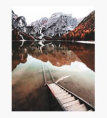 braies lake in trentino - italy Photographic Print