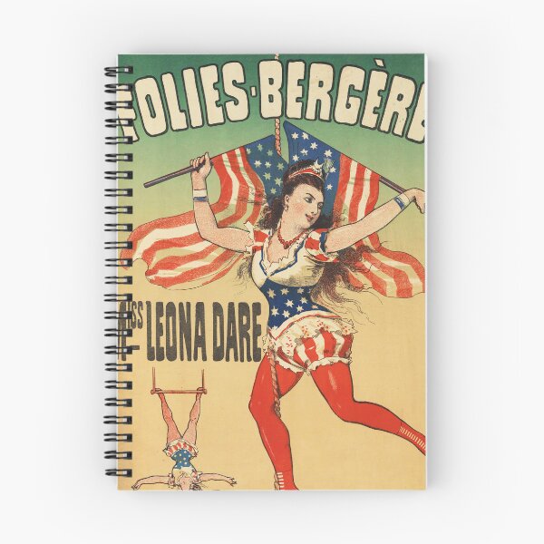 Item preview, FOLIES BERGERE American Miss Leona Dare 1876 by Jules Cheret Vintage French Theater Poster designed and sold by retroposters.