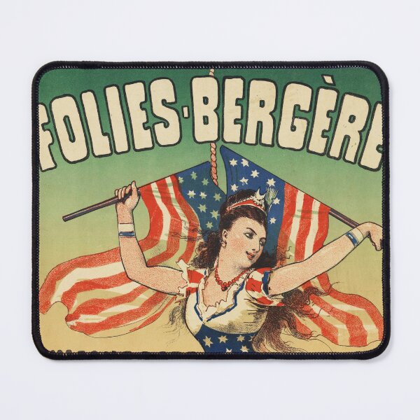 Item preview, FOLIES BERGERE American Miss Leona Dare 1876 by Jules Cheret Vintage French Theater Poster designed and sold by retroposters.
