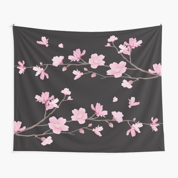 Cherry Blossom - Black Tapestry