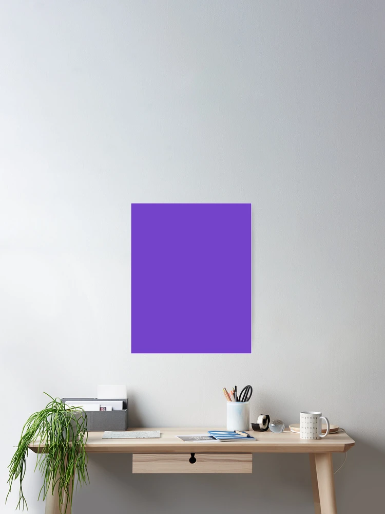 Imagen 2 de 3, Póster con la obra Purple Heart Purple Plain Color , diseñada y vendida por SolidColor.