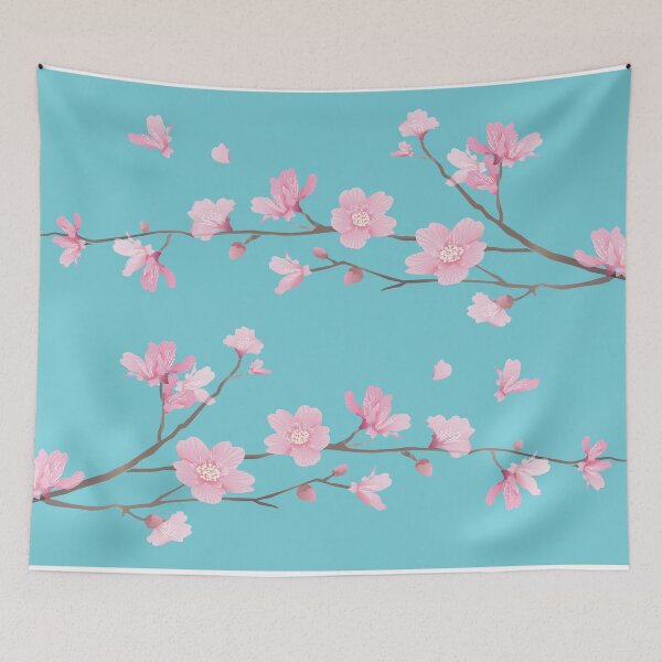 Item preview, Cherry Blossom flower plant - Robin Egg Blue designed and sold by designenrich.