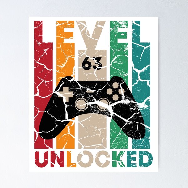 Item preview, Level 63 Unlocked,63 Birthday Gift designed and sold by Designista436.
