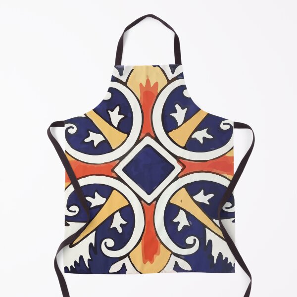 Item preview, Cruz flor de lis navy blue mexican talavera tile designed and sold by T-Mex.