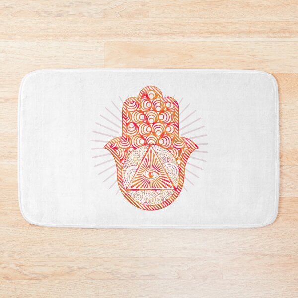 Artikelvorschau, Hand von Hamza schützt Zeichen - rotes und goldenes mystisches Symbol entworfen und verkauft von DesignsbyMona.