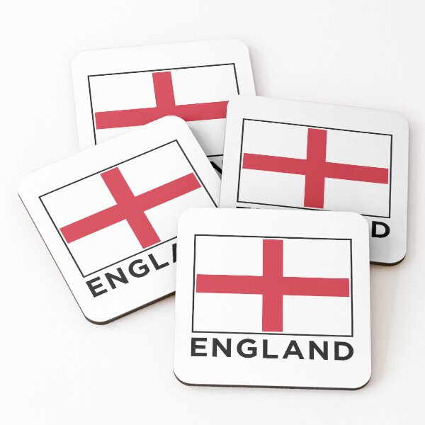 Item preview, England Flag (Text Under on White) designed and sold by STUDIO-72.