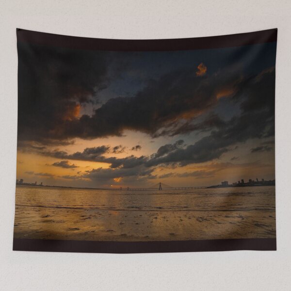 Item preview, Mumbai skyline with sea link bridge, India, modern art, wall art, print, personalised gifts, custom printed gifts designed and sold by CameraDesign.