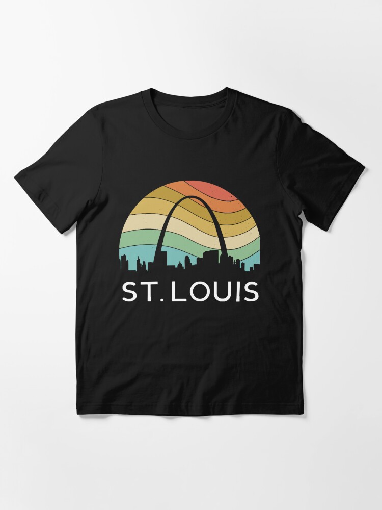 Retro St. Louis Arch Unisex Short Sleeve T-Shirt - Light Blue