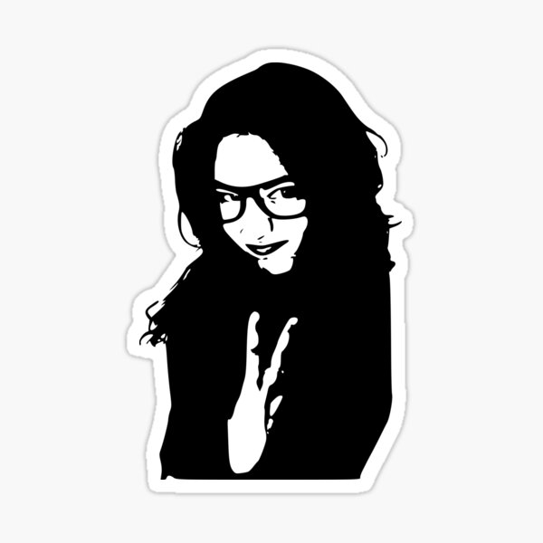 vectorized girl Sticker