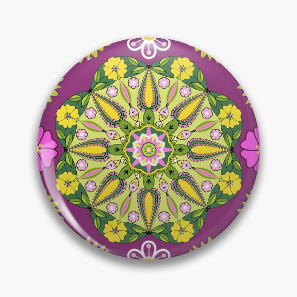 Item preview, Flower mandala mixed media seamless pattern designed and sold by AleFairyland.