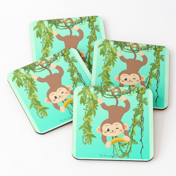 Item preview, Nature and Creation - Kawaii Monkey_Teal designed and sold by TheReporter1.