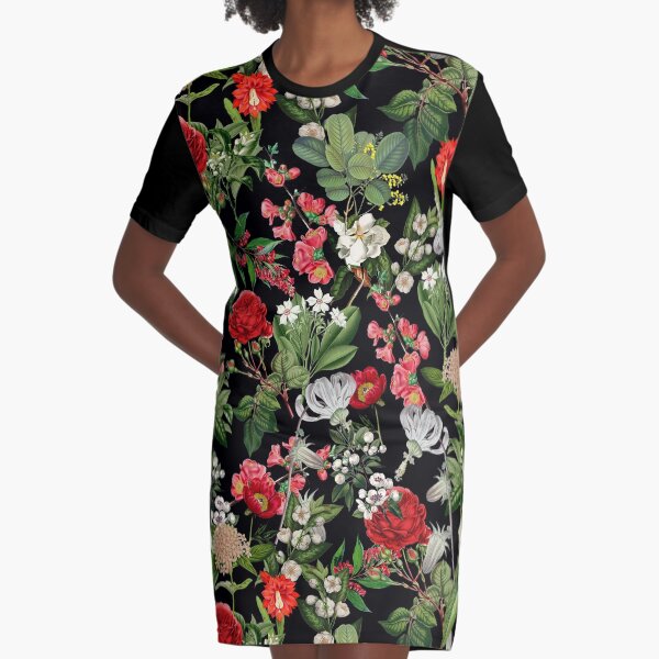 Botanical Garden Graphic T-Shirt Dress
