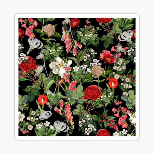 Floral Pomegranate Wallpaper in Blue - Gucci