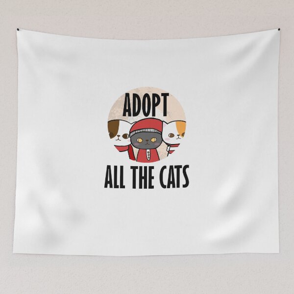 Item preview, Adopt All the Cats, happy cat lovers designed and sold by yssnyd.