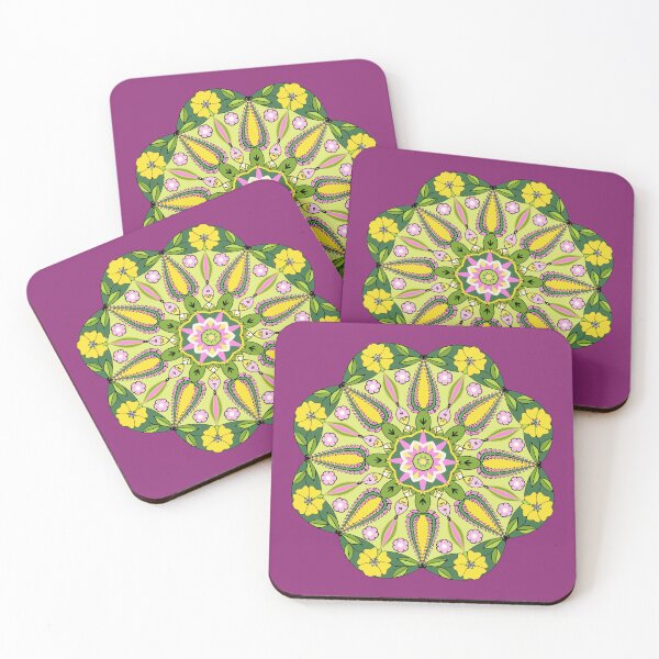Item preview, Flower mandala mixed media seamless pattern designed and sold by AleFairyland.