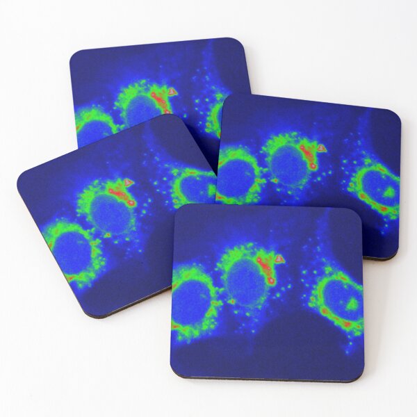 Item preview, Neon blue green cells - Art by Science designed and sold by ArtByScience.